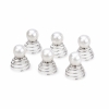 6 Curlies Perlen - Weiss
