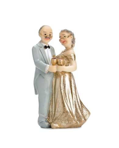 Tortenfigur Goldpaar