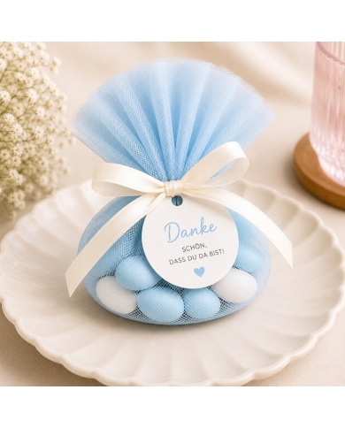 10 Ronds de tulle - bleu clair