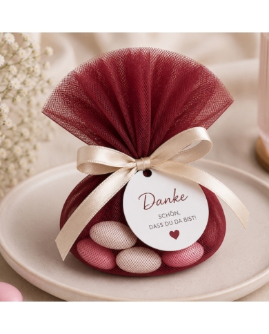10 Ronds de tulle - bordeaux