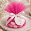 10 Ronds de tulle - rose foncé