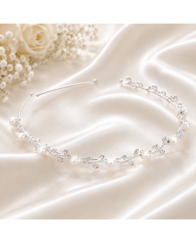 Haarreif 'Perlen & Strass'