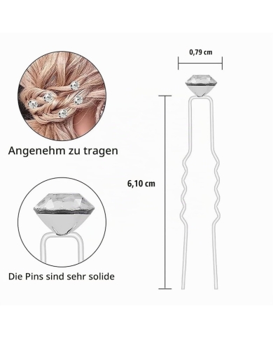 20 Barrette Épingle 'Strass'