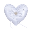 Coussin pour alliances 'Cœur' - Blanc