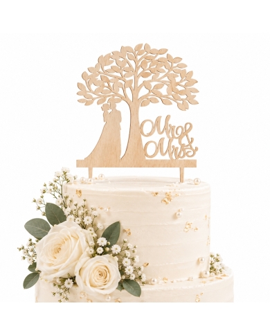 Cake Topper 'Baum der Liebe' - Holz