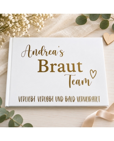 Livre d'or 'Braut Team' - personnalisé