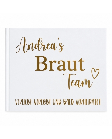 Livre d'or 'Braut Team' - personnalisé