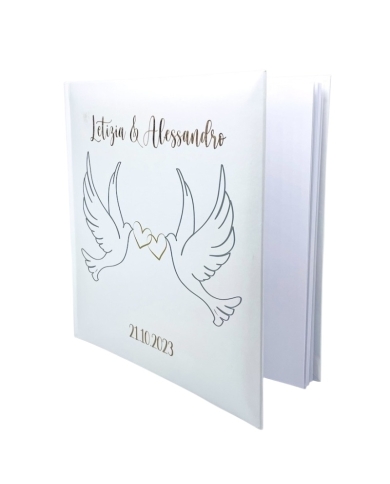 Livre d'or 'Colombes' personnalisé