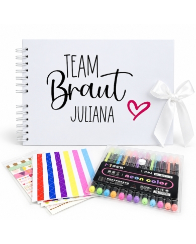 Gästebuch 'Team Braut' personalisiert