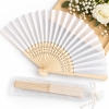 Stofffächer mit Organzasäckchen - Ivory