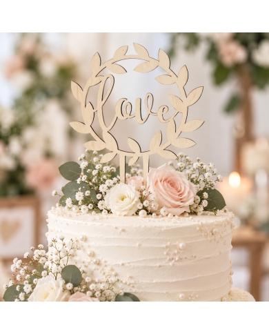 Cake Topper ‚Love’ - bois