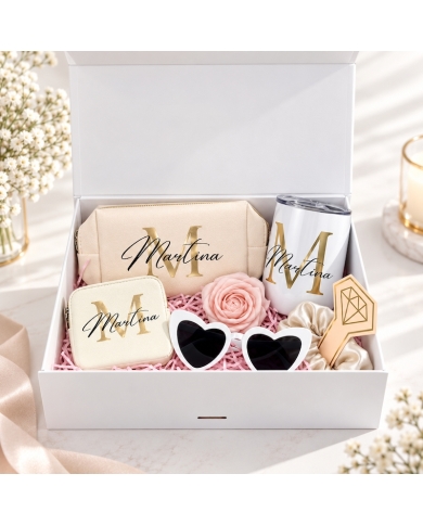 Boîte cadeau personnalisé noir & doré