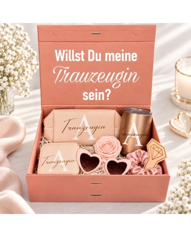 Geschenkbox personalisiert in Gold & Weiss