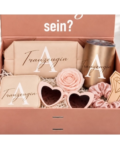 Geschenkbox personalisiert in Gold & Weiss