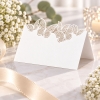 Cartes de table 'Papillons' - blanc (10 pièces)