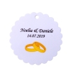 Pendentif personnalisé 'Anneaux' - ondulé