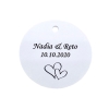 Pendentif personnalisé - Cœur dans cœur