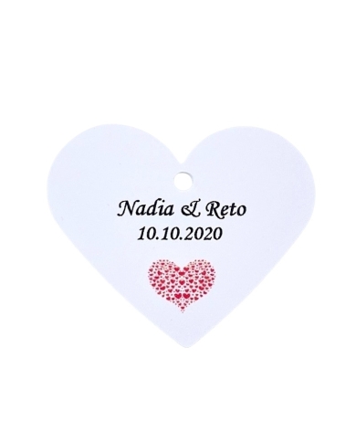 Pendentif en forme de coeur personnalisé - coeurs