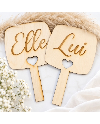 Holztafeln 'Lui & Elle'