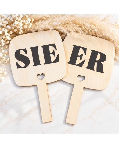 Panneaux en bois 'Er & Sie'