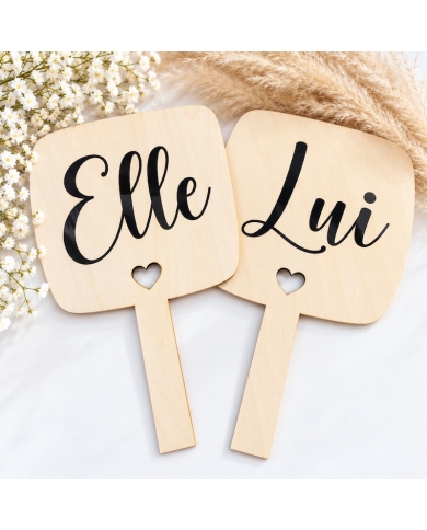 Holztafeln 'Lui & Elle'