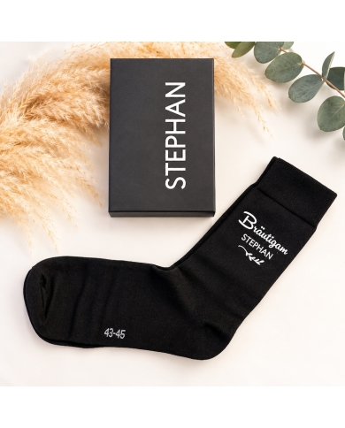 Boîte cadeau avec chaussettes personnalisables