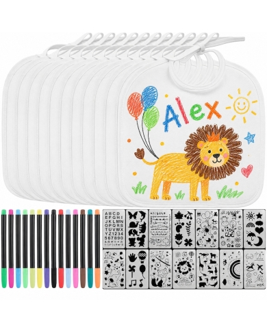Set de bavoirs pour bébé à peindre