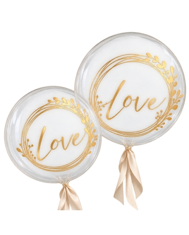 Riesenballon transparent 'Love'