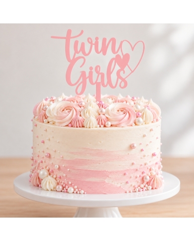Cake Topper 'Twin Girls'