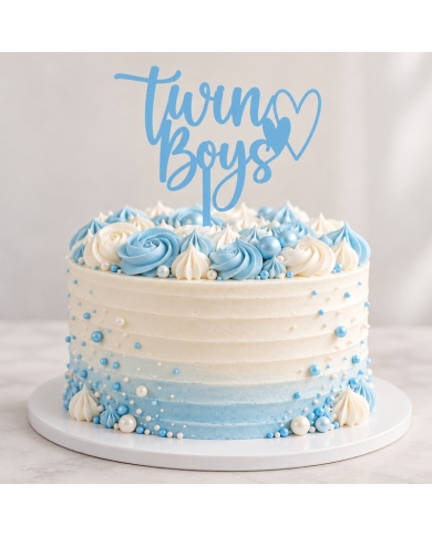 Cake Topper 'Twin Boys'