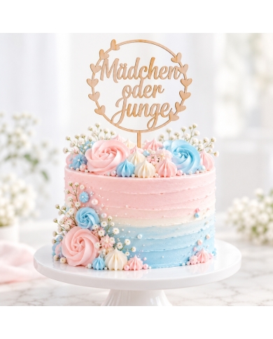 Cake Topper 'Mädchen oder Junge'