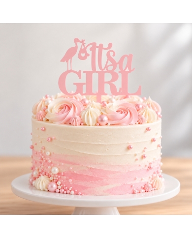 Cake Topper 'It's a Girl'