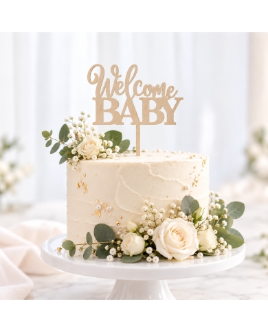 Cake Topper 'Welcome Baby'