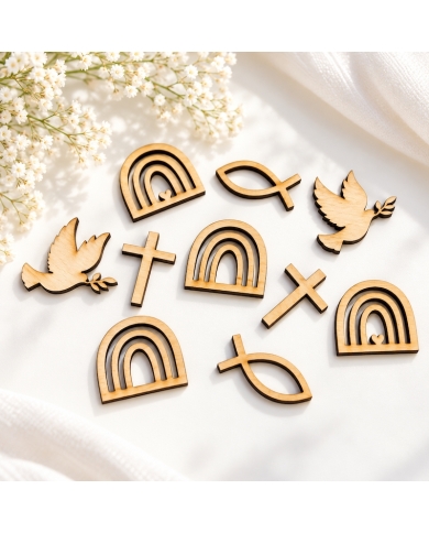 10 x Confettis ''Personnages en bois'