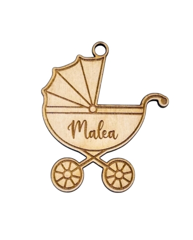 Pendentif en bois 'Landau' personnalisé