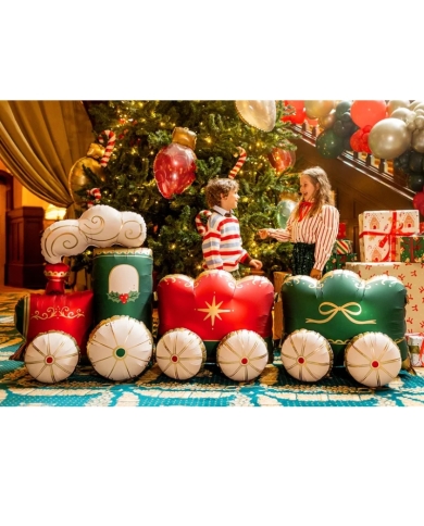 Folienballon 'Weihnachtszug XXL' (221 x 96 cm)