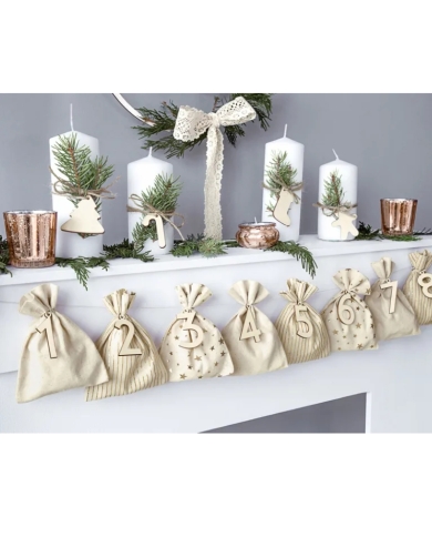 Sachets pour calendrier de l’Avent à remplir – 24 pièces