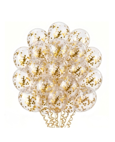 Konfetti Ballons - Gold (10 Stück)