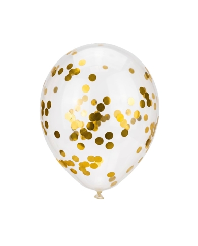 Konfetti Ballons - Gold (10 Stück)