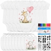 Babyshower - Set de bavoirs & bodys pour bébé à peindre- The-Weddingshop