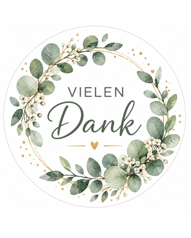 Autocollant 'Vielen Dank'