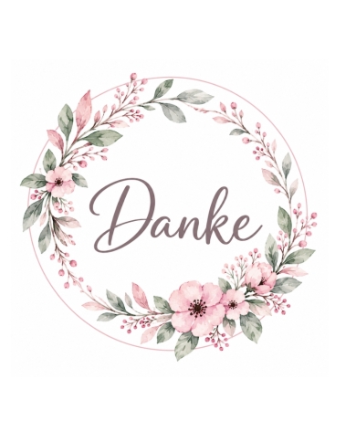 Aufkleber 'Danke'