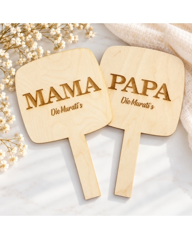 Holztafeln 'Mama & Papa'