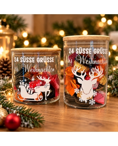 24 süsse Grüsse - Weihnachtsglas