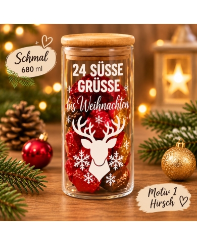 24 süsse Grüsse - Weihnachtsglas
