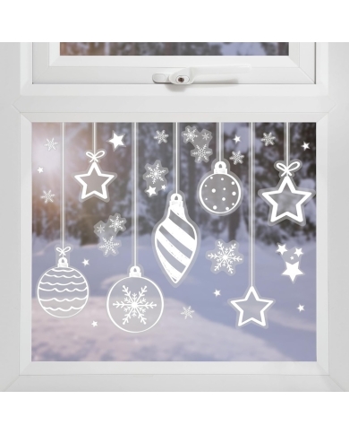 Weihnachts-Fensteraufkleber – (56 tlg.)