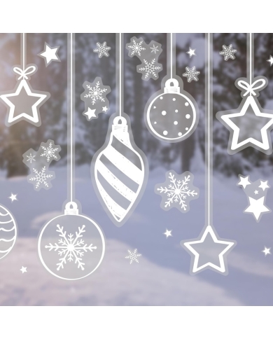 Weihnachts-Fensteraufkleber – (56 tlg.)