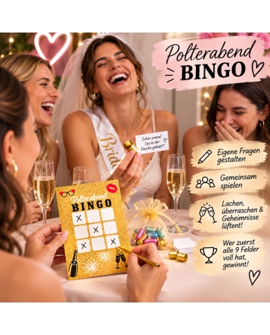 Polterabend Bingo – Spass, Lachen & pikante Geheimnisse!