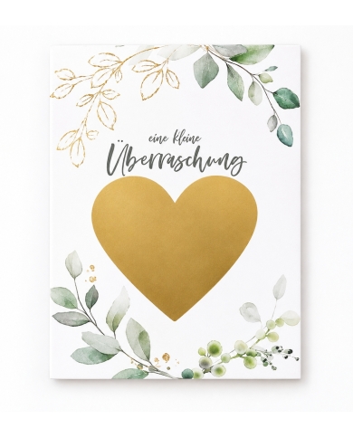 Rubbelkarte mit Herz – Zum Selbstbeschriften - The-Weddingshop