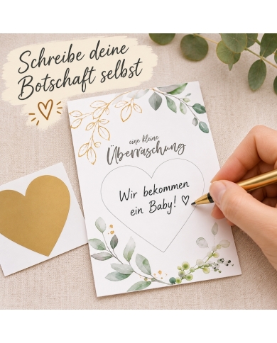 Rubbelkarte mit Herz – Zum Selbstbeschriften - The-Weddingshop